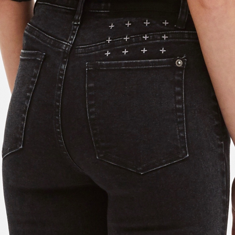 Ksubi Hi N Wasted black distressed jeans